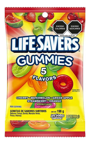 Lifesavers Gomitas de dulce Sabores surtidos Bolsa 198g