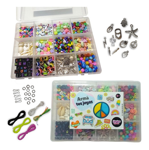 Imagen 1 de 9 de Kit Arma Tus Joyas Pulseras Collares Bijou Diseño Hippie