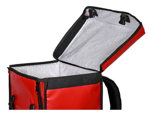 Bolsa Mochila Térmica Reparto Delivery Roja Uber 35x28x38 Cm Color Rojo