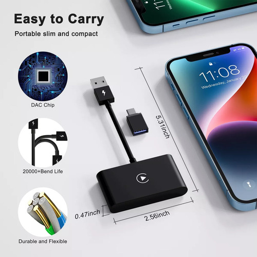 Adaptador Inalámbrico Carplay For iPhone