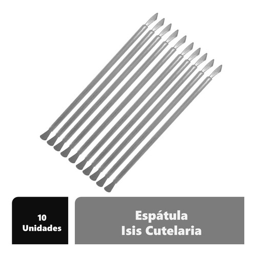 10 Espátulas Isis Cutelaria Afastador Inox Transparente