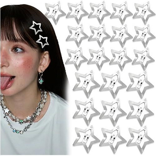 140 Pcs 2 Tamaños Estrella Clips De Pelo Brillante P9qba