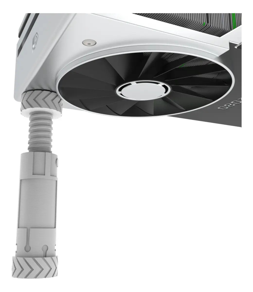 Suporte Vertical De Placa De Vídeo 8cm-12cm Diversas Cores Cor Branco