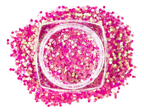 Kit 6 Glitter Flocado Decoração Unhas Encapsulada Gel Fibra