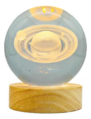 Lampara De Noche Bola De Cristal Led Diseños 3d