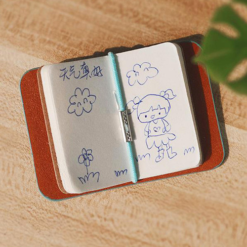 1/6 Escala Mini Casa De Muñecas Cuaderno De Papel Azul