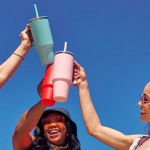 Vaso Térmico De Viaje Con Asa Y Popote Hydro Flask 40oz Frío Y Caliente Color Dew