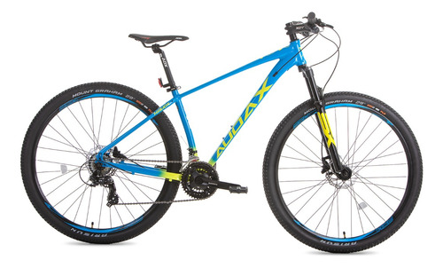 Bicicleta  Audax Havok SX aro 29 15" 21v freios de disco hidráulico câmbios Shimano Tourney FD-TY300 y Shimano Tourney RD-TY200 cor azul/amarelo