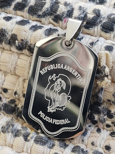 Medalla Pfa Acero Grabado Bajo Relieve Personalizada