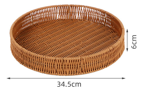 // Caja De Almacenamiento De Mimbre, Recipiente Redondo M