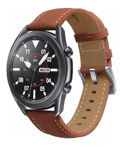 Correa De Cuero Vintage Leather Para Amazfit Gtr 47mm Gris con