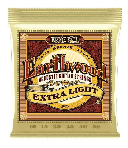 Encordoamento Ernie Ball Earthwood Extra Light