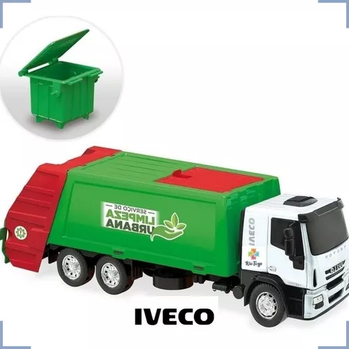 Brinquedos para Crianças / Primeira Viajem Caminhão Iveco Coletor de Lixo 