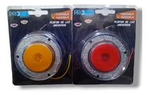 Comprar Mica O Faro Led Lateral Redondo Borde Cromado Ámbar\u002Frojo.
