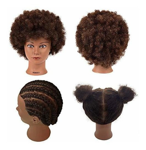 Extensiones De Cabello - Afro Mannequin Head 100% Human Hair