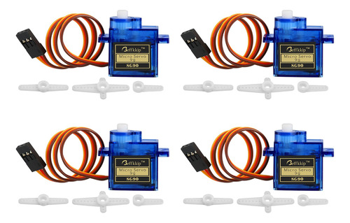 4 Piezas Sg90 0.32 oz Micro Servos Para Rc Robot Helicoptero