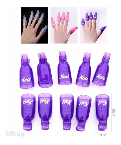 Pinzas Para Retiro Facil De Uñas Acrilicas Gelish 10 Piezas