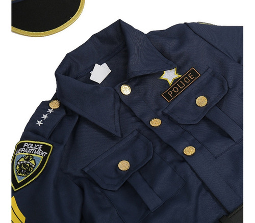 Conjunto De Uniforme De Policía Para Niños Con Disfraz De Fi
