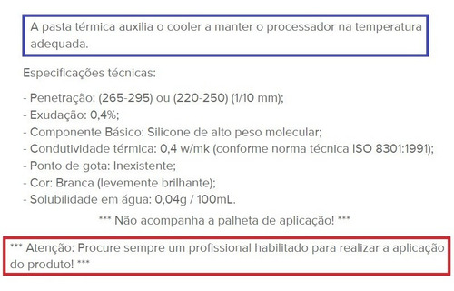Pasta Térmica Processador Calor Temperatura Desktop Pc Cpu