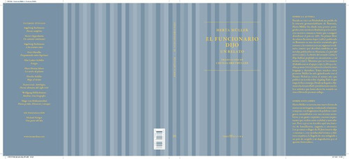 El Funcionario Dijo, De Müller, Herta. Editorial Tresmolins, Tapa Blanda En Español