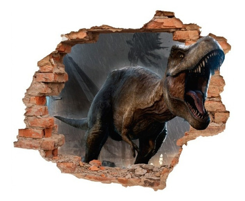 Vinilo Decorativo Jurassic World Dinosaurios -i21. Sticker Color Multicolor