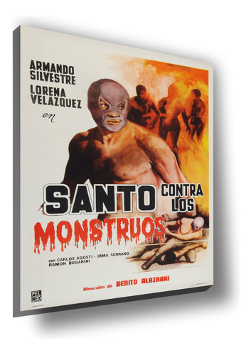 Cuadro Canvas Bastidor Poster Santo Contra Monstruos 100x67