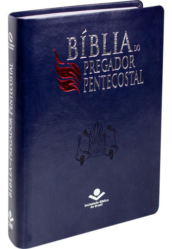 Bíblia Do Pregador Pentecostal Naa - Capa Azul Nobre