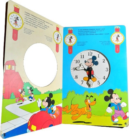 El Reloj De Mickey Libro Cuento Para Aprender La Hora 36x23. | MercadoLibre