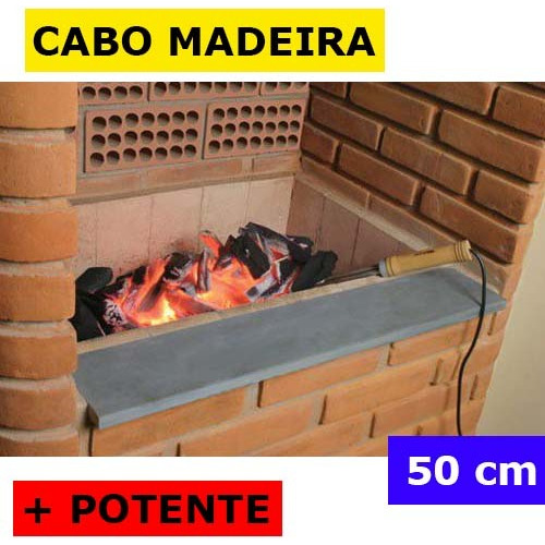 Acendedor De Churrasqueira Elétrico Carvão Lareira Inox 110v