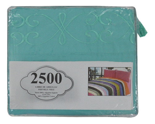 Imagen 3 de 8 de Sabanas Individuales 2500 Hilos Bordada, Color A Elegir