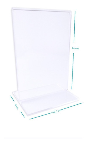 Porta Menu Acrílico Doble Vista Restaurantes Pack 10 Ud. M2