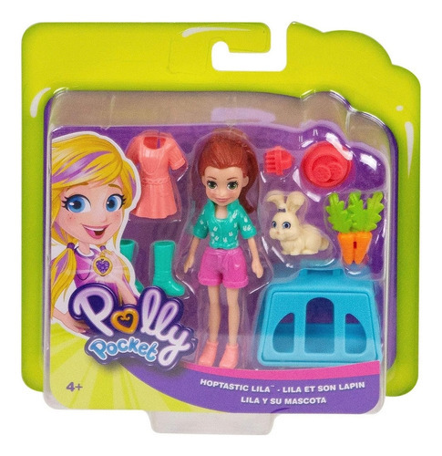 Muñeca Polly Pocket Lila Y Su Conejito Bonita