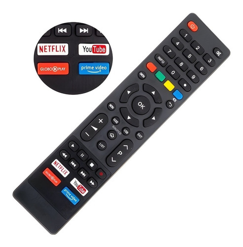 Controle Universal Para Smart Tv Philco Ph55 C/pilhas