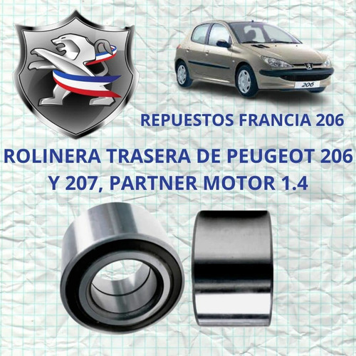 Rolinera Trasera Para Peugot 206 207 Patner Motor 1.4 