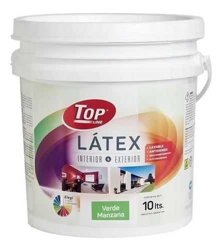 Pintura Látex Top Lavable Interior Exterior 4 L Colores