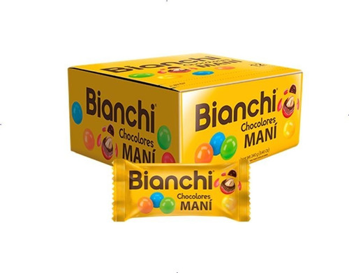 Bianchi Snack Chocolores Maní - Caja X 12 Und