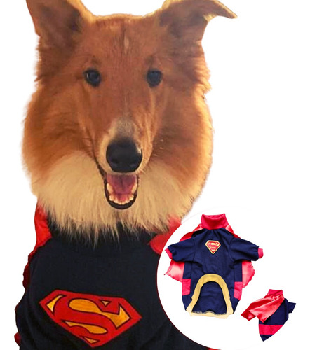 Disfraz De Superman Para Mascotas Talla 2xl