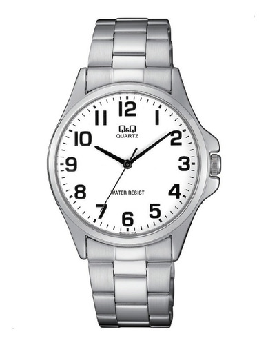 Reloj Q&q Caja Metal Malla Acero, Mod. Qa06, Resist. Al Agua