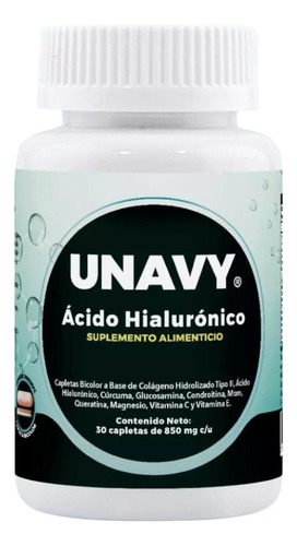 Ácido Hialurónico Unavy 30 Capletas 850mg