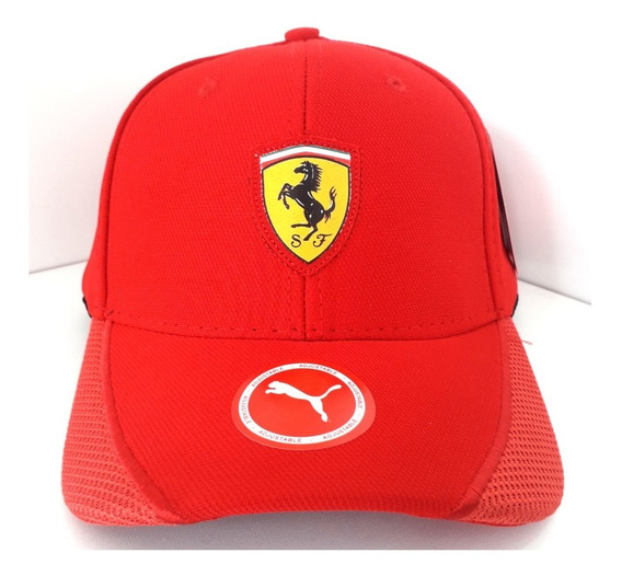 boné puma scuderia ferrari aba curva fanwear bb masculino