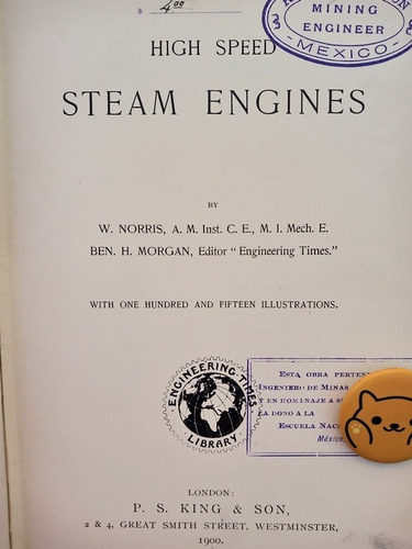 Libro High Speed Steam Engines Norris & Morgan 115g2