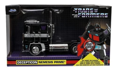 Jada 1:24 Decepticon Nemesis Prime Transformers Chato Negro 