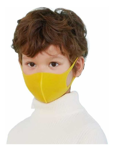 Cubrebocas Infantil 3d, Lavable Agua Y Jabon De Esponja Color Azul verde amarillo