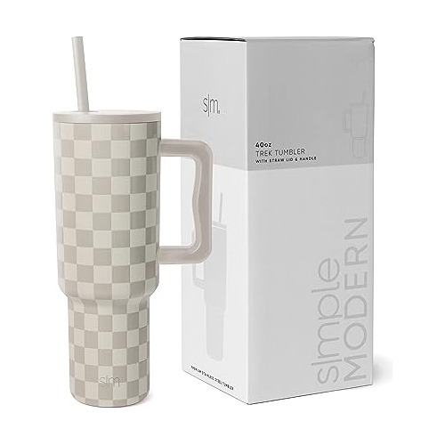 Simple Moderno 40 Oz Tumbler Con Manija Y Paja Lid  Nm180