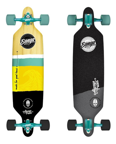 30% Off! Longboard Banga Boards - 100% Maple Canadiense - Profesional - Freeride Downhill Drop - Skateboard Surf Cruiser