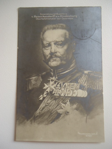 Cartão Postal Alemão Paul Von Hindenburg - 90003
