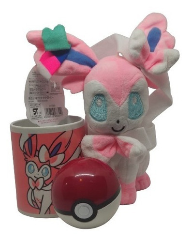 Promo Sylveon Peluche Pokémon Taza Y Pokebola Envíogratis