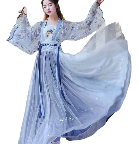 Vestido Hanfu De Flores Tradicional Para Mujer, Chino Antigu