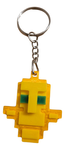 Llavero Minecraft Totem De La Inmortalidad (10 Unidades) -3d Dorado