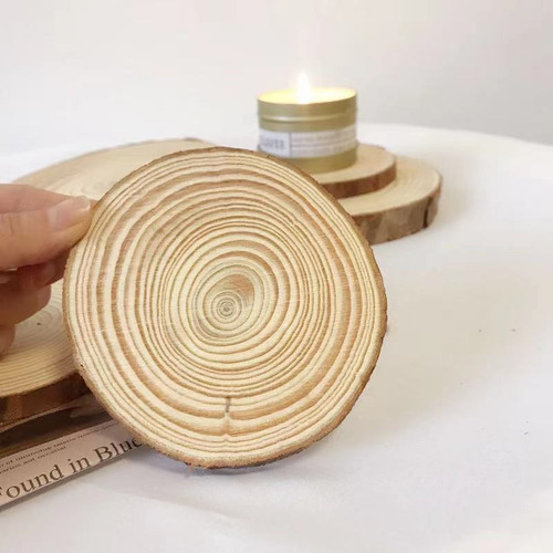 Diámetro 12-14 Cm, Grosor 1,5 Cm, Madera Natural Rústica